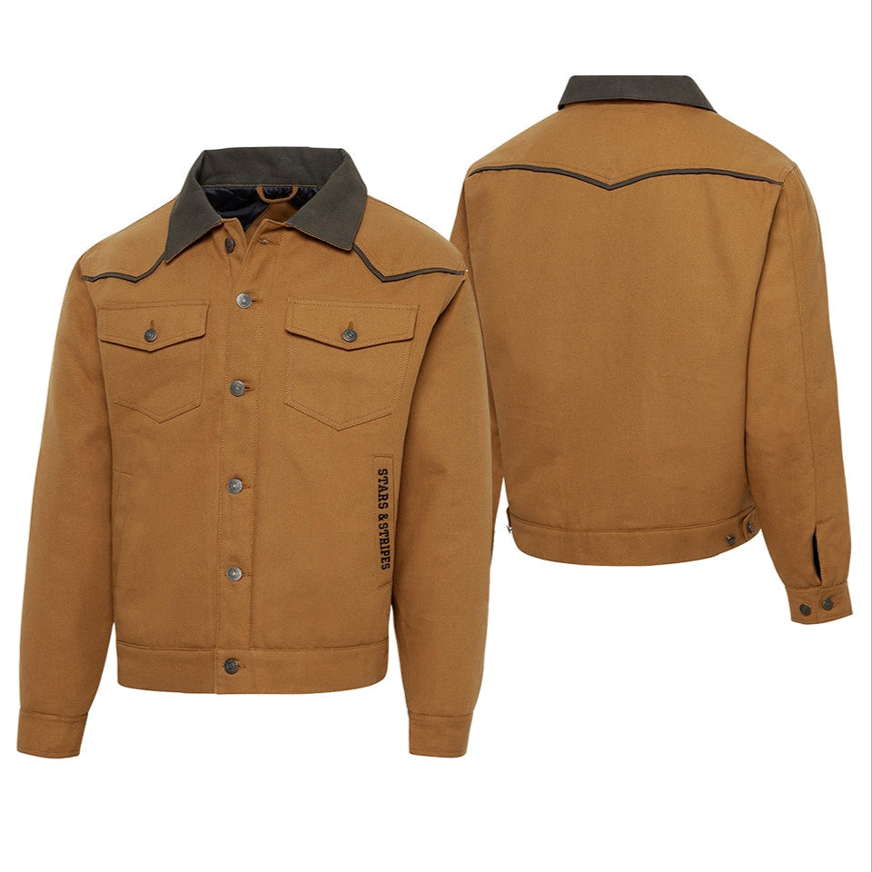 Men's Western Canvas Jacket Andrew - Cotton Cowboy Jacket