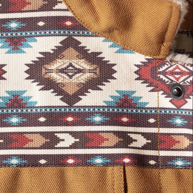 Men's Western Canvas Jacket Carson - Sherpa Lined Cowboy Jacket