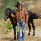 Men's Western Canvas Jacket Range Rider Corn - Quilted Cowboy Jacket