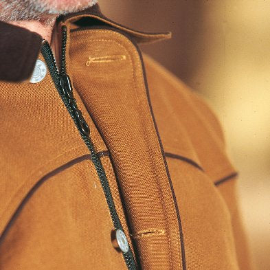 Men's Western Canvas Jacket Range Rider Corn - Quilted Cowboy Jacket