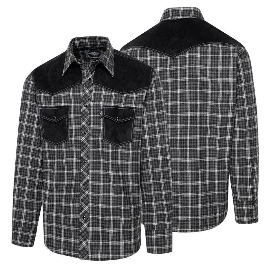 Men's Western Checked Shirt Carl - Classic Cowboy Style with Contrast Yoke