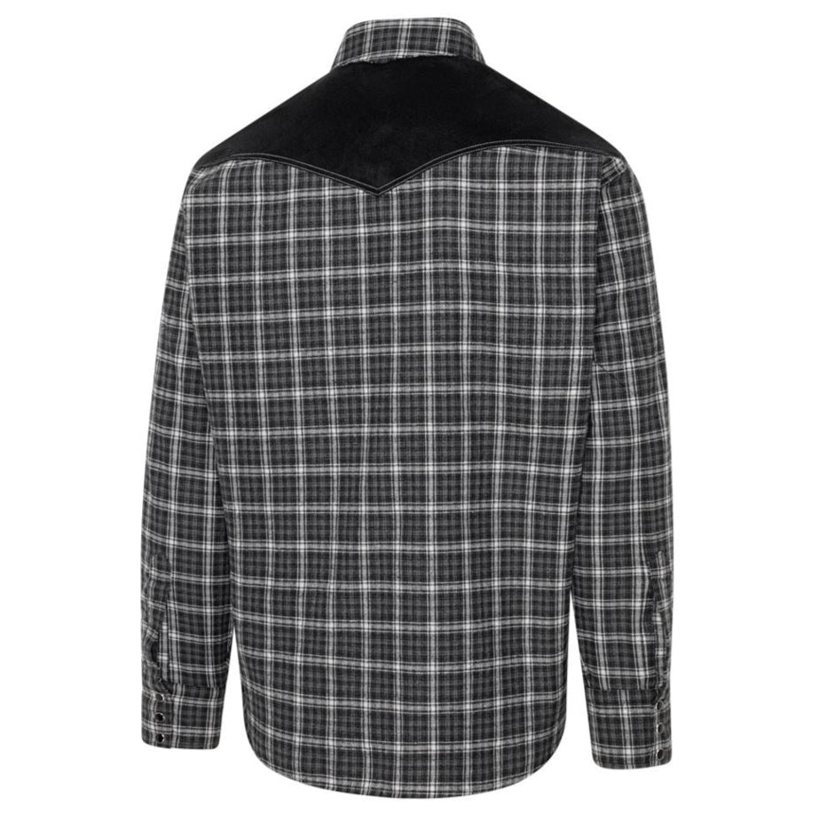 Men's Western Checked Shirt Carl - Classic Cowboy Style with Contrast Yoke