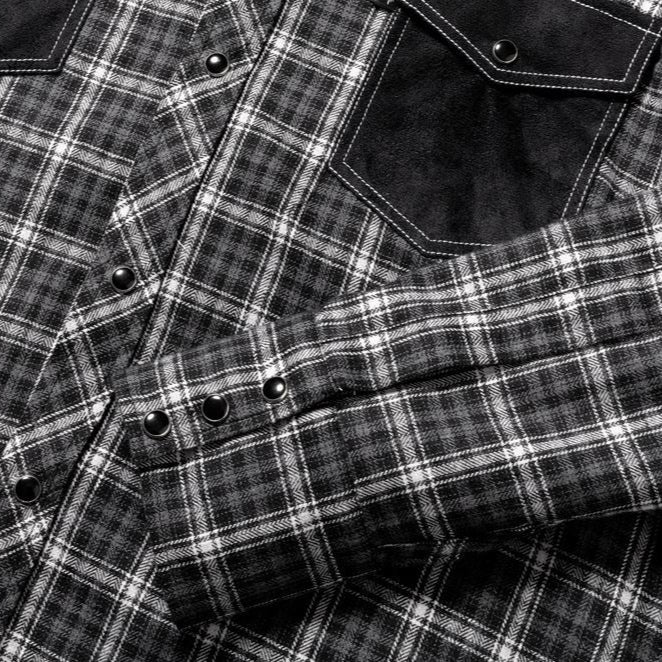 Men's Western Checked Shirt Carl - Classic Cowboy Style with Contrast Yoke