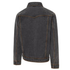 Men's Western Denim Jacket with Lining - Moran Aztec Trim Canvas Jacket