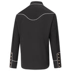 Men's Western Embroidered Shirt Dixon - Cowboy Snap Shirt with Piping