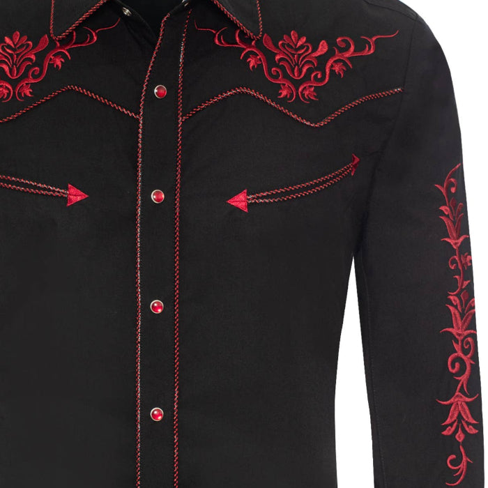 Men's Western Embroidered Shirt Heritage - Premium Cowboy Shirt