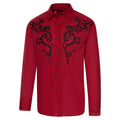 Men's Western Embroidered Shirt Mason with Two-Tone Piping