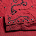 Men's Western Embroidered Shirt Mason with Two-Tone Piping
