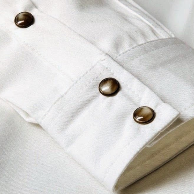 Men's Western Shirt Boston - Suede Leather Look with Embroidered Yoke