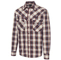 Men's Western Shirt Nathan - Plaid with Embroidered Eagle on Back