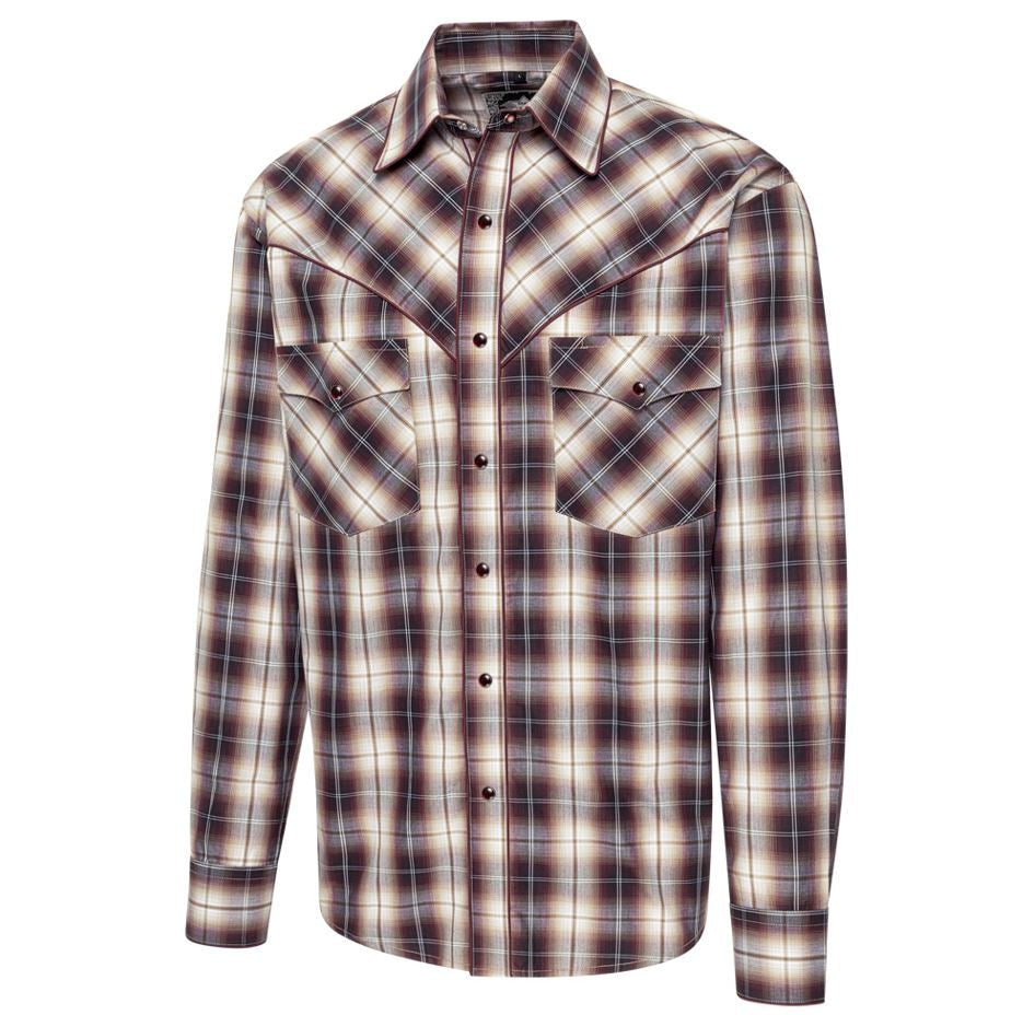 Men's Western Shirt Nathan - Plaid with Embroidered Eagle on Back