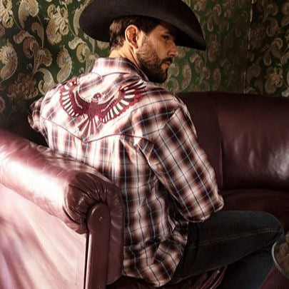 Western stiilis särk kotkaga NATHAN