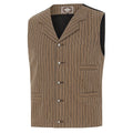 Men's Western Vest Earl - Cotton Waistcoat with Decorative Metal Buttons