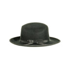 Men's Wool Felt Open Road Fedora Hat Dead End - Classic Black Western Hat