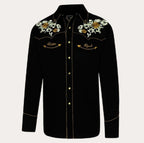 Men's Yellowstone Western Shirt Embroidered Premium Cowboy Shirt