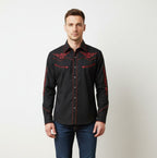 Men's Western Embroidered Shirt Heritage - Premium Cowboy Shirt