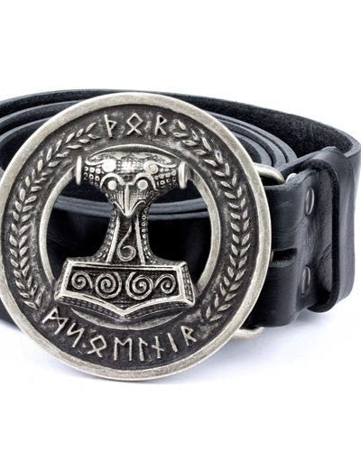Mjölnir Belt Buckle - Norse Thor Hammer Western Buckle 75mm