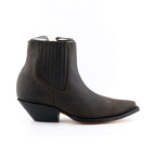 Mustang Brown Leather Cowboy Ankle Boots - Mexican Goodyear Welted Chelsea Boots for Men & Women