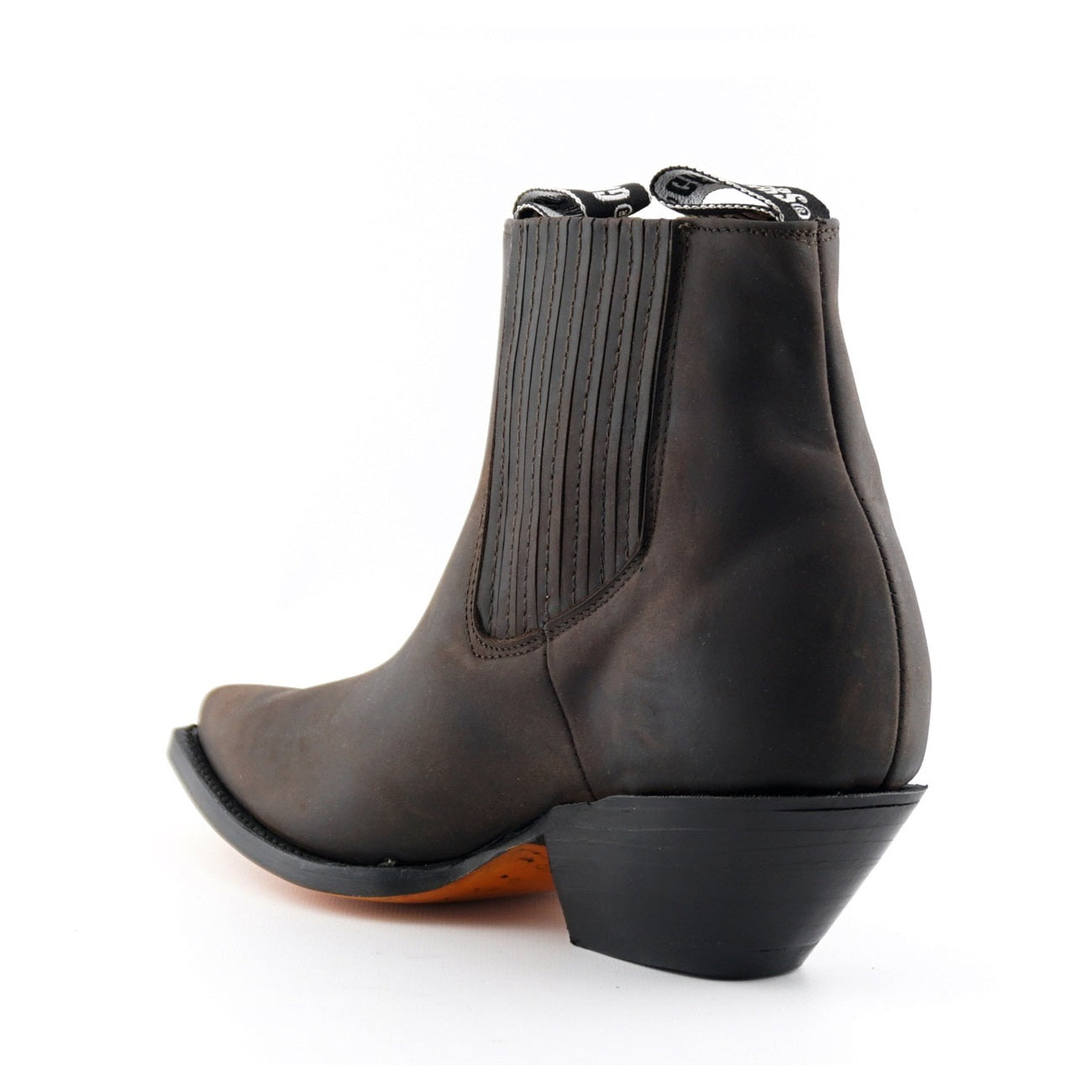 Mustang Brown Leather Cowboy Ankle Boots - Mexican Goodyear Welted Chelsea Boots for Men & Women
