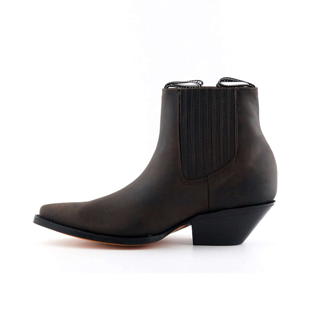 Mustang Brown Leather Cowboy Ankle Boots - Mexican Goodyear Welted Chelsea Boots for Men & Women