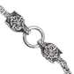NECKLACE WITH CELTIC WOLF HEADS