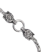 NECKLACE WITH CELTIC WOLF HEADS