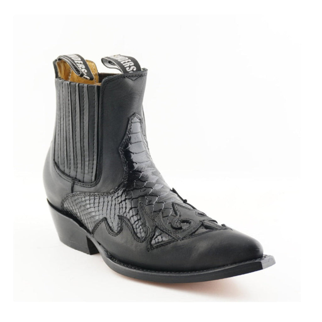 Python Ancle Boots Nevada Python Print Cowboy Boots | Leather Western Ankle Boots – BLACKHUT