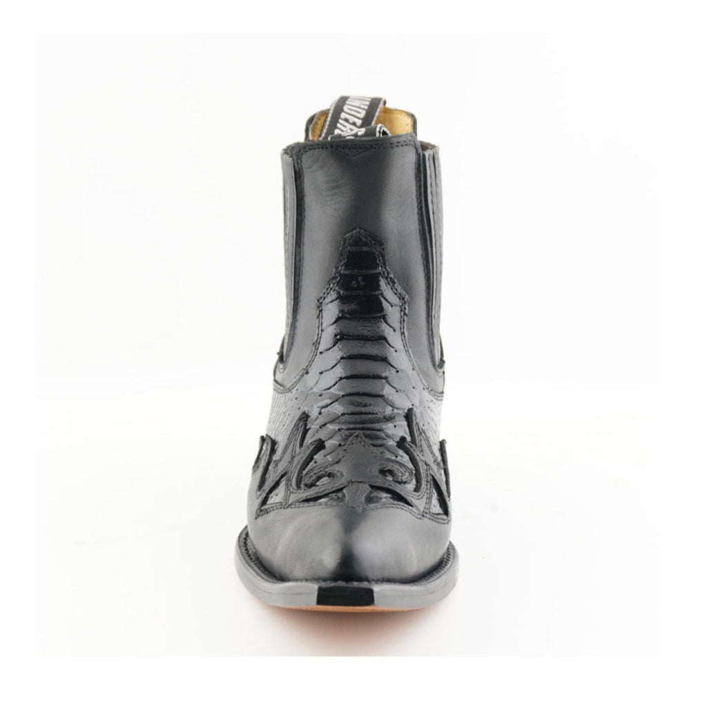 Nevada Python Print Cowboy Ankle Boots - Premium Leather Western Boots with 5cm Heel for Men & Women