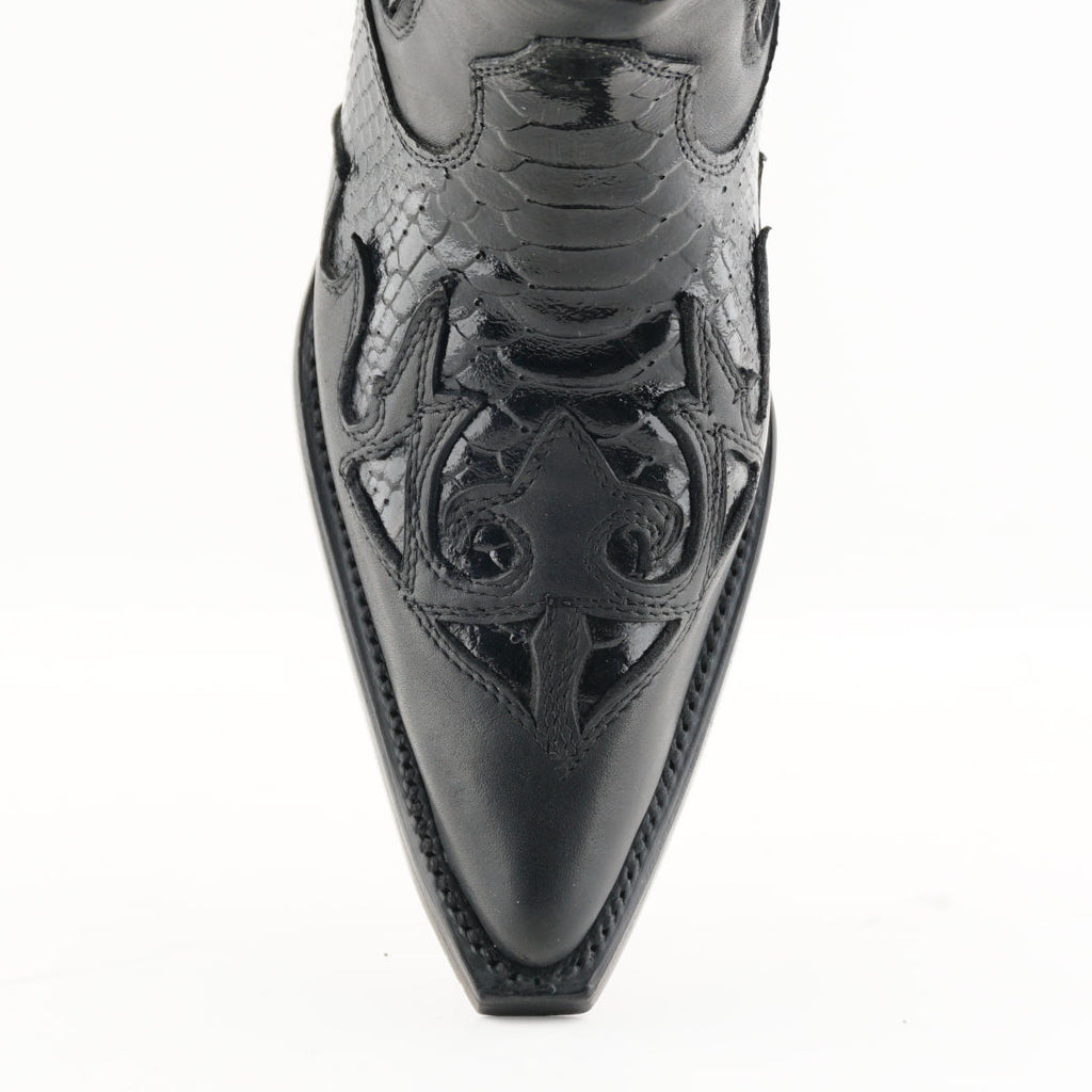 Nevada Python Print Cowboy Ankle Boots - Premium Leather Western Boots with 5cm Heel for Men & Women