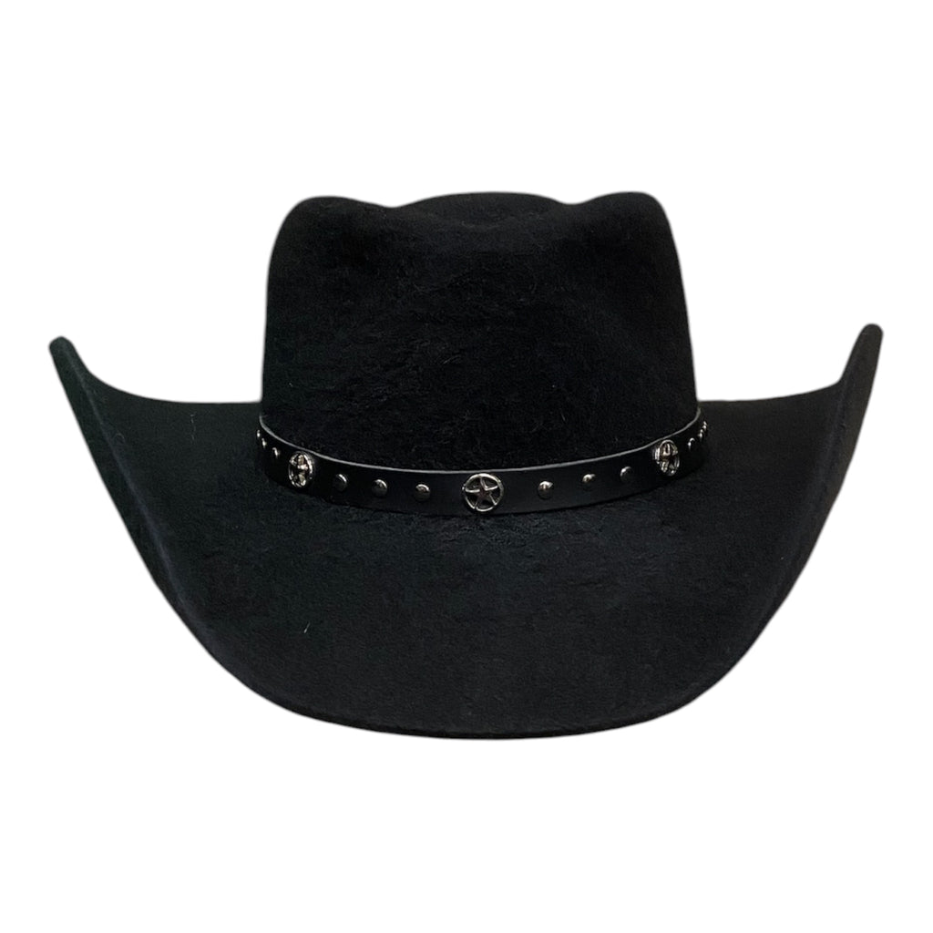 Nightfall Black Merino Wool Cowboy Hat