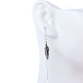 FEATHER WITH CHAIN SILVER EARRINGS