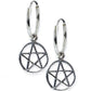 STERLING SILVER PENTAGRAM EARRINGS