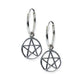 STERLING SILVER PENTAGRAM EARRINGS