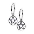 STERLING SILVER PENTAGRAM EARRINGS