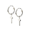 STERLING SILVER EARRINGS CROSS