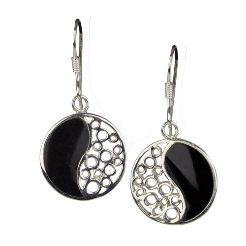 SILVER EARRINGS YIN YANG