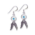EARRINGS DREAM CATCHER BLUE