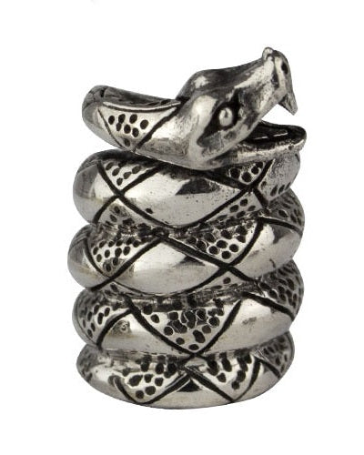 SILVER SNAKE BEARD BEAD