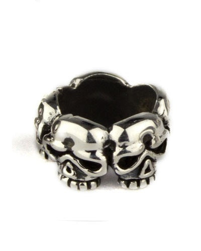 SILVER SKULL BEAD