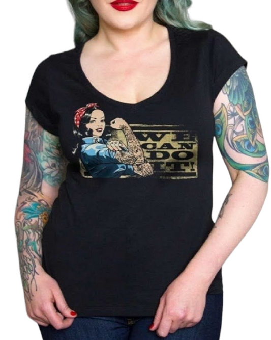 PIN-UP FASHION T-SHIRT WE CAN DO IT