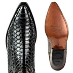 Men's Harrier M-50 Python Leather Ankle Boots - Goodyear Welted Chelsea Boots with Elastic Sides