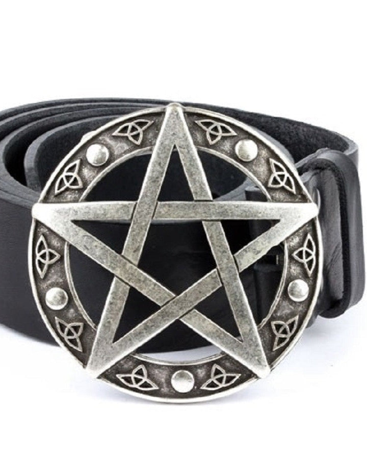 Pentagram Belt Buckle - Gothic Western Occult Buckle 75mm