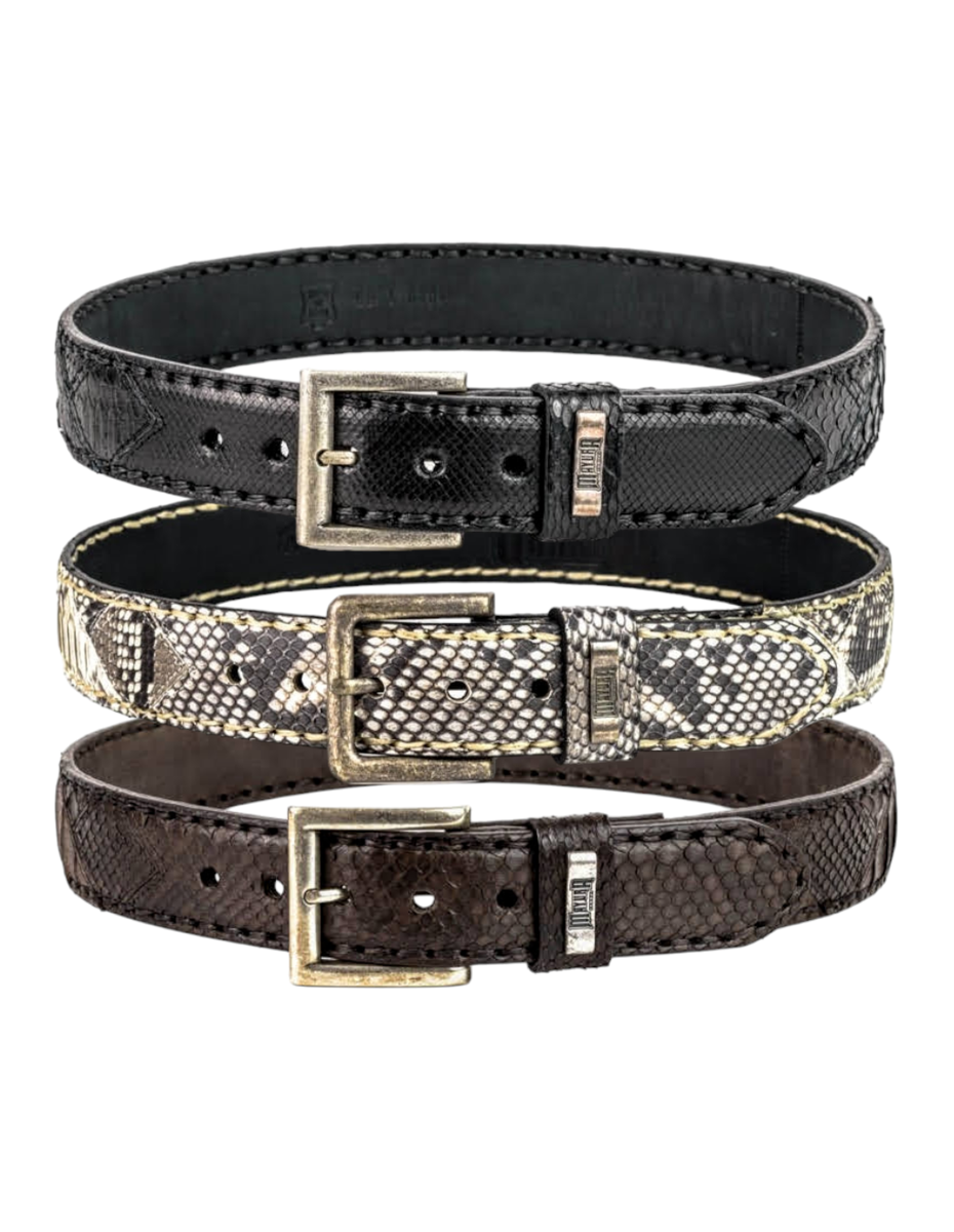 PYTHON LEATHER BELT