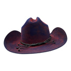Wool Felt Distressed Hat Skylar - Cattleman Western Hat with Feather