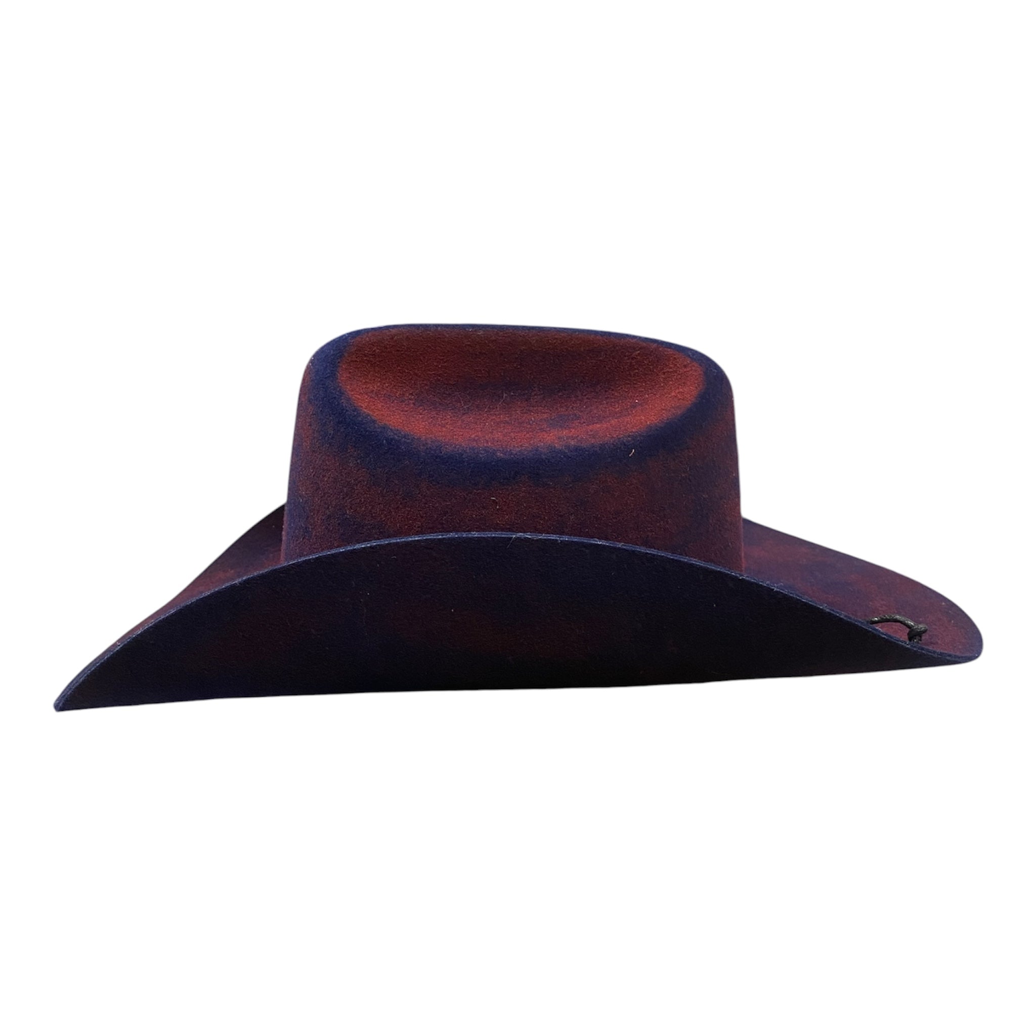 Wool Felt Distressed Hat Skylar - Cattleman Western Hat with Feather