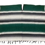 Mexican Diamond Design Poncho Green - Traditional Diamond Pattern