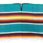 Mexican Diamond Design Poncho Colorful - Traditional Diamond Pattern