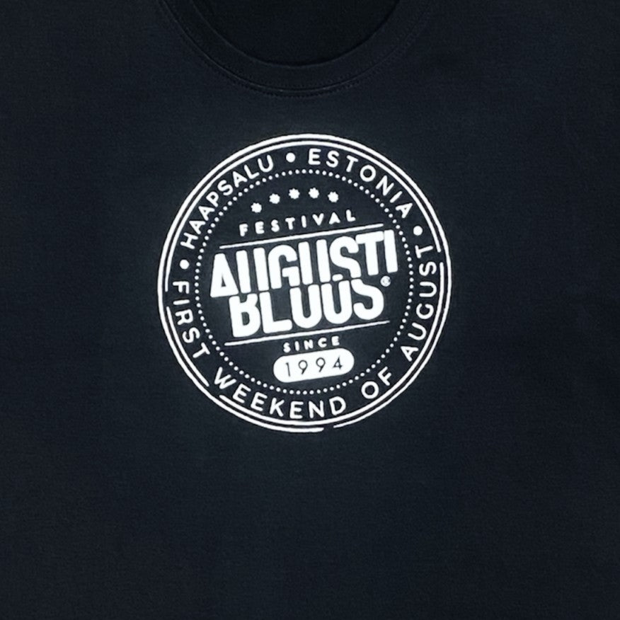 Festivali Augustibluus T-särk – Ümar logo, Ametlik toode, must