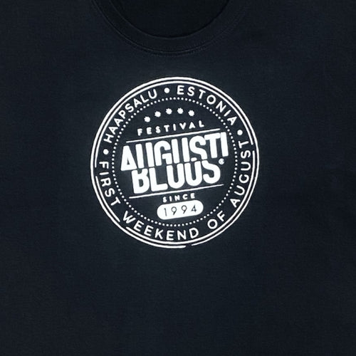 Augustibluus Festival T-Shirt - Round Logo Official Merch Black