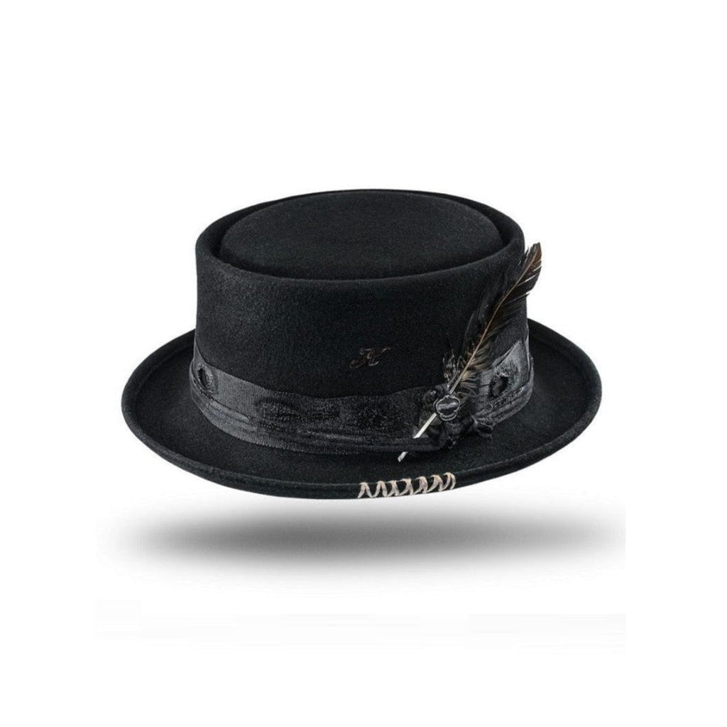 Pork pie fashionable felt hat Laris